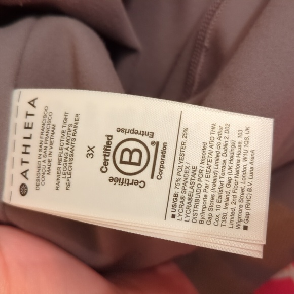 Athleta Rainier Reflective High Waist Athleasure Leggings Travel Outdoor Size 3X - Picture 5 of 8